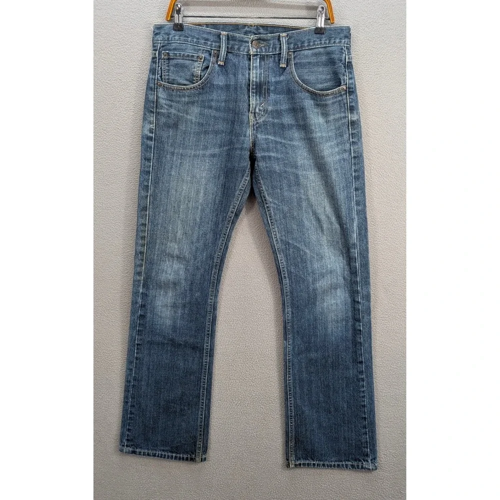 Levis 527 Men's Blue Denim Jeans Size 32x32 Straight Leg‎ Med Wash 100% Cotton